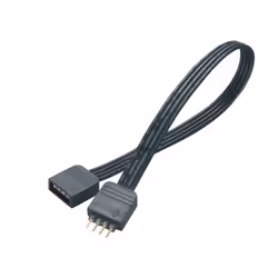 Akasa AK-CBLD01-20BK, 0,2 m, RGB LED light, 4-pin/4-pin, Mâle/Femelle, Noir
