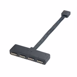 Akasa AK-CBLD02-10BK, 0,1 m, Mâle, Femelle, Droit, Droit, Noir