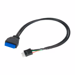 Akasa AK-CBUB36-30BK, 0,3 m, 2.0/3.2 Gen 1 (3.1 Gen 1), USB 3.1 Gen 1 (19-pin), USB 2.0 (9-pin), Femelle, Mâle