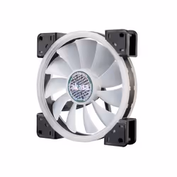 Akasa Vegas TLY, Ventilateur, 14 cm, 1200 tr/min, 21,2 dB, 41,2 cfm, Noir, Translucide