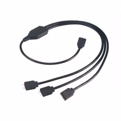 Akasa AK-CBLD07-50BK, Diviseur de câbles, Noir, Mâle/Femelle, Gigabyte RGB Fusion, MSI Mystic Light, ASUS AURA, ASRock Polych ...