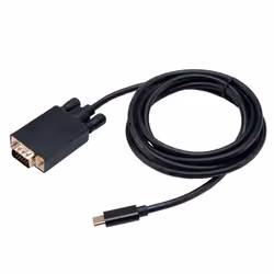 Akasa AK-CBCA17-18BK, USB Type-C, VGA, 1,8 m, Noir