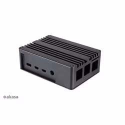 Akasa Pi-4, Emplacement, Raspberry Pi, Raspberry Pi, Noir, Aluminium, MicroSDHC