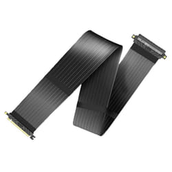 Akasa RISER BLACK XL, Premium PCIe 3.0 x 16 Riser cable,100CM 180° PCIe 3.0 x16 Female 180° PCIe 3.0 x16 Male Noir