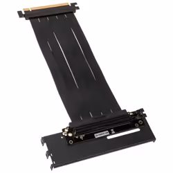 Akasa RISER BLACK PRO, Vertical GPU Holder + Premium PCIe 3.0 Riser cable, 90° PCIe 3.0 x16 Female, 180° PCIe 3.0 x16 Male, 0 ...