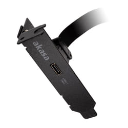 Akasa Low Profile PCI Bracket Adapter USB 3.1 Typ C - schwarz - Kabel - Digital/Daten USB C USB 3.1 Gen 2 internal connector Noir
