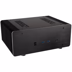 Akasa A-ITX48-M1B, Small Form Factor (SFF), PC, Noir, Mini-ITX, Aluminium, Cuivre, HDD, Énergie