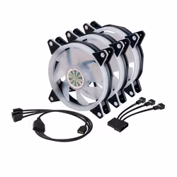 Akasa VEGAS AR7 Boitier PC Dissipateur thermique/Radiateur 12 cm Noir, Transparent 3 pièce(s)