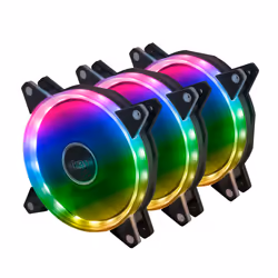 Akasa VEGAS AR7 Boitier PC Dissipateur thermique/Radiateur 12 cm Noir, Transparent 3 pièce(s)