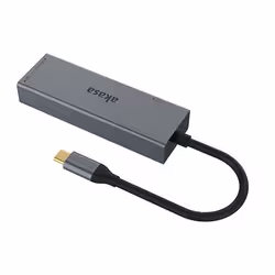 Akasa AK-CR-09BK lecteur de carte mémoire USB 2.0 Type-C Gris - Vue supplémentaire 3