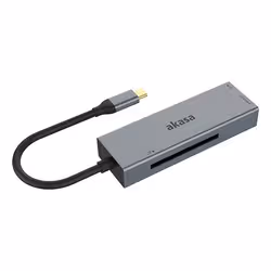 Akasa AK-CR-09BK lecteur de carte mémoire USB 2.0 Type-C Gris - Vue supplémentaire 4