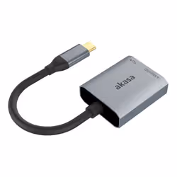 Akasa AK-CR-10BK lecteur de carte mémoire USB 3.2 Gen 2 (3.1 Gen 2) Type-C Noir, Argent - Vue supplémentaire 3