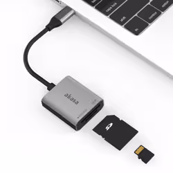 Akasa AK-CR-10BK lecteur de carte mémoire USB 3.2 Gen 2 (3.1 Gen 2) Type-C Noir, Argent - Vue supplémentaire 5