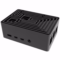 Boîtier aluminium - Akasa - Raspberry Pi 4 B - Refroidissement passif - Design labyrinthe - Noir