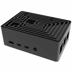 Boîtier aluminium - Akasa - Raspberry Pi 4 B - Refroidissement passif - Design labyrinthe - Noir