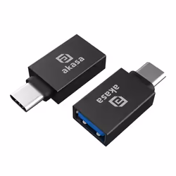 Akasa AK-CBUB62-KT02 changeur de genre de câble USB Type-C USB Type-A Noir