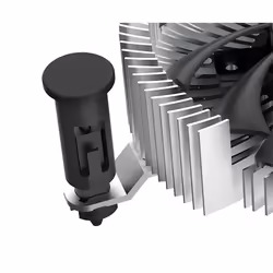 Akasa AK-CC6601EP01 système de refroidissement d’ordinateur Processeur Dissipateur thermique/Radiateur 7,5 cm Aluminium, Noir 1 pièce(s)