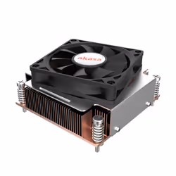 Akasa Intel LGA1700, Refroidisseur hybride, 7 cm, 29,1 dB, 46,5 dB, 46,98 cfm, Noir, Cuivre, Gris