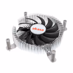 Akasa Intel LGA1700, Refroidisseur hybride, 7,5 cm, 15 dB, 30,75 dB, 23,45 cfm, Aluminium, Noir