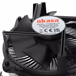 Akasa Intel LGA1700 Processeur Refroidisseur hybride 9 cm Aluminium, Noir 1 pièce(s) - Vue supplémentaire 4