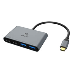 Akasa AK-CBCA31-18BK hub & concentrateur USB 3.2 Gen 1 (3.1 Gen 1) Type-C 10000 Mbit/s Aluminium