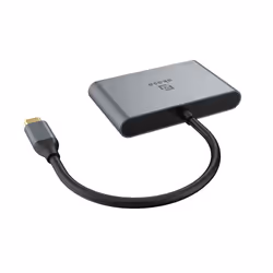 Akasa AK-CBCA31-18BK hub & concentrateur USB 3.2 Gen 1 (3.1 Gen 1) Type-C 10000 Mbit/s Aluminium