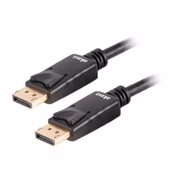 Akasa AK-CBDP21-20BK, 2 m, DisplayPort, DisplayPort, Mâle, Mâle, Noir