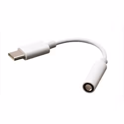 Akasa AK-CBCA27, USB C, Mâle, 3,5mm, Femelle, 0,1 m, Blanc