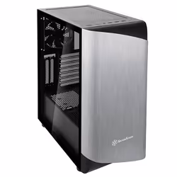 Silverstone SETA A1 Midi Tower Noir, Argent