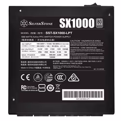 Silverstone SX1000 unité d'alimentation d'énergie 1000 W 24-pin ATX SFX-L Noir