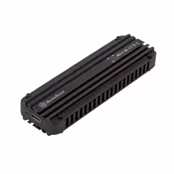 Silverstone MS12, Enceinte ssd, M.2, PCI Express 3.0, SCSI série attaché, 20 Gbit/s, Connectivité USB, Noir
