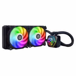 Silverstone PF240-ARGB, Refroidisseur de liquide tout-en-un, 12 cm, 94 cfm, Noir