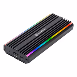 Silverstone MS13, Enceinte ssd, M.2, PCI Express 3.0, SCSI série attaché, 10 Gbit/s, Connectivité USB, Noir