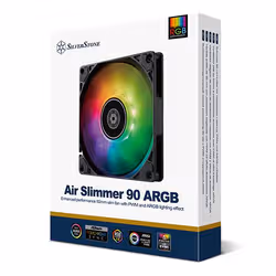 Silverstone Air Slimmer 90 ARGB Processeur Ventilateur 9,2 cm Noir 1 pièce(s) - Vue supplémentaire 7