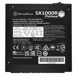 Silverstone SX1000R Platinum unité d'alimentation d'énergie 1000 W 24-pin ATX SFX-L Noir - Vue supplémentaire 6