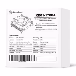 Silverstone SST-XE01-1700A système de refroidissement d'ordinateur Processeur Refroidisseur d'air 8 cm Noir 1 pièce(s) - Vue supplémentaire 6