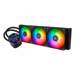 Silverstone NovaPeak 360 ARGB, Kit de refroidissement du liquide, 12 cm, 500 tr/min, 2200 tr/min, Noir