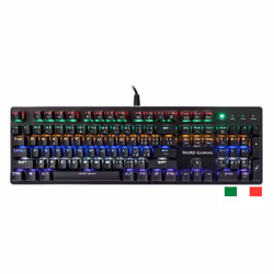 Mars Gaming MK4BITALY clavier USB Italien, Anglais américain Noir