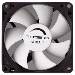 Tacens Aura II 8cm, Ventilateur, 8 cm, 10 dB, Noir, Blanc