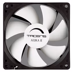 Tacens Aura II 9cm, Ventilateur, 9 cm, 12 dB, Noir, Blanc