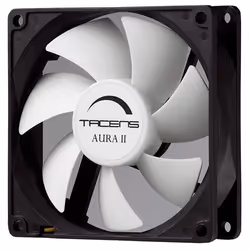 Tacens Aura II 9cm Boitier PC Ventilateur Noir, Blanc