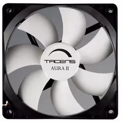 Tacens Aura II 12cm, Ventilateur, 12 cm, 12 dB, Noir, Blanc