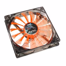 Aerocool Shark Fan Evil Black Edition 12cm, Ventilateur, 12 cm, 12,6 dB, Noir, Orange, Transparent