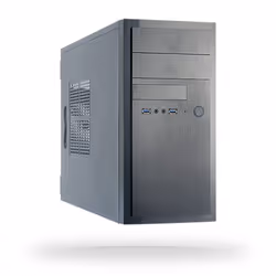 Chieftec HT-01B-350GPB, Midi Tower, PC, Noir, micro ATX, SECC, 14 cm