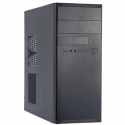 Chieftec HQ-01B-OP, Midi Tower, PC, Noir, ATX, micro ATX, SECC, 12 cm