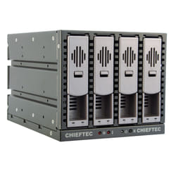 Chieftec SST-3141SAS Obturateur de baie de lecteur Noir, Argent