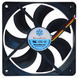 Silverstone FN 122, Ventilateur, Noir