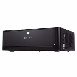 Silverstone GD06B, Bureau, PC, Noir, micro ATX, Mini-DTX, Mini-ITX, Aluminium, Plastique, SECC, 440 mm