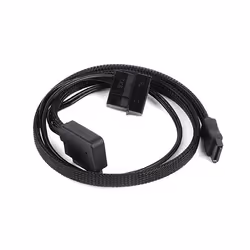 Silverstone CP10, 0,5 m, SATA 6 broches Slimline, Mâle, Mâle, Noir