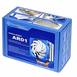 Silverstone AR01 Carte SIM Refroidisseur 12 cm Bleu, Blanc